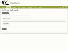 Tablet Screenshot of kindredcocktails.com
